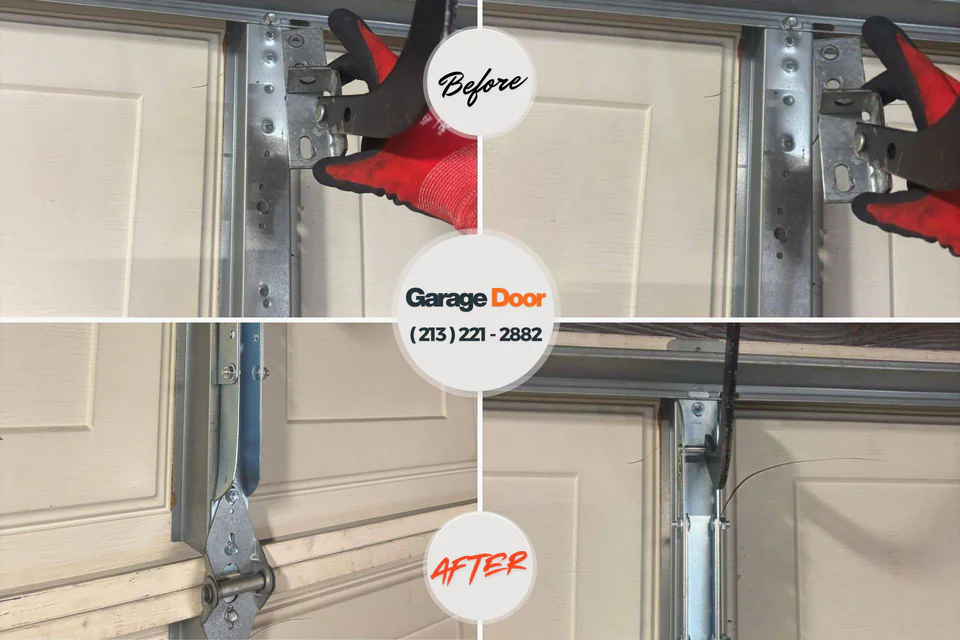 Before and after: garage door opener repair South Brooksville, FL